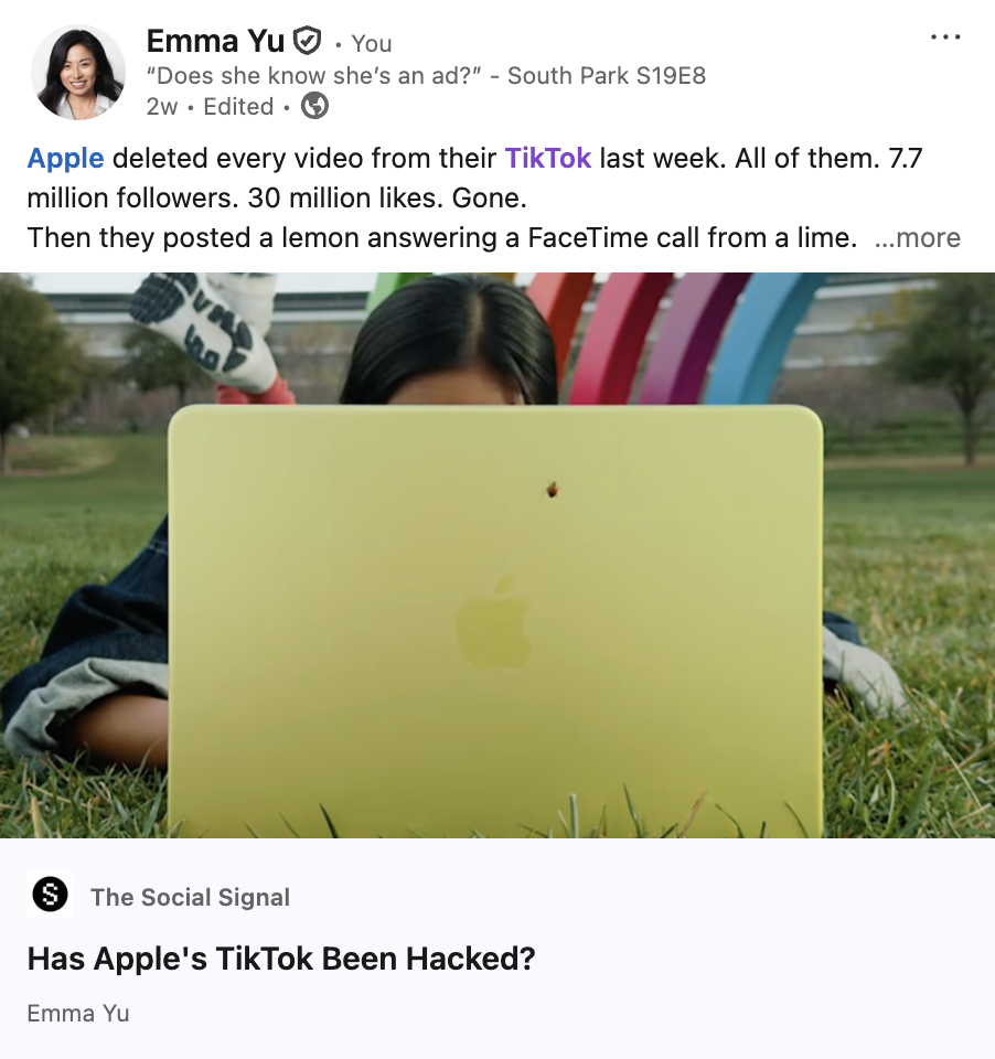 Atypica LinkedIn thought leadership