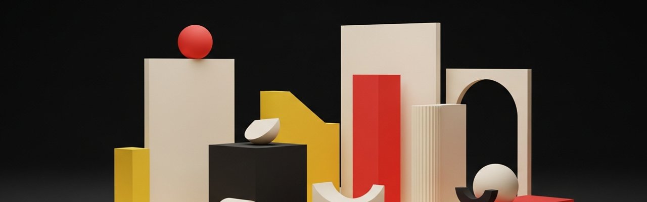 Swiss editorial poster with yellow rectangle and ink triangle — ai agency vs traditional.