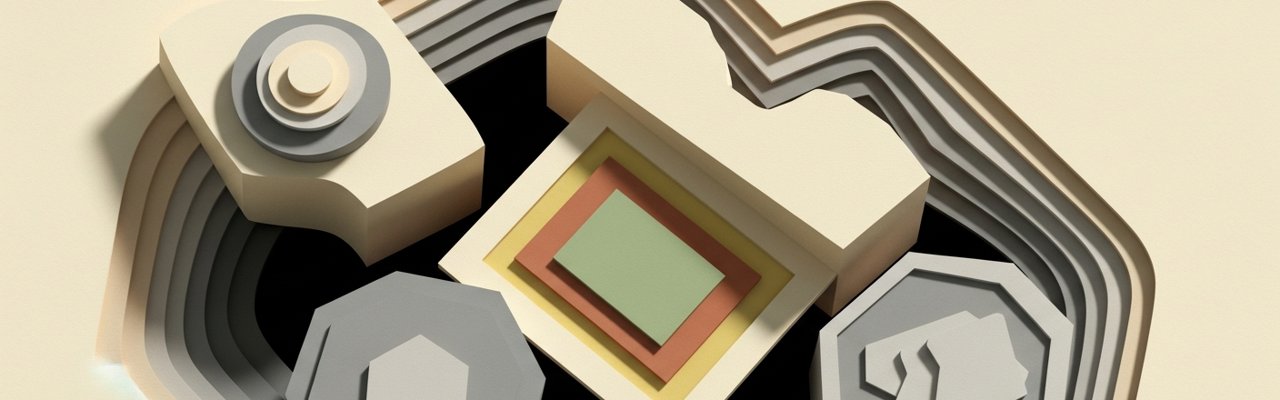 Cut-paper collage with yellow rectangle among ink and cream shapes — ai backlash human in the loop.