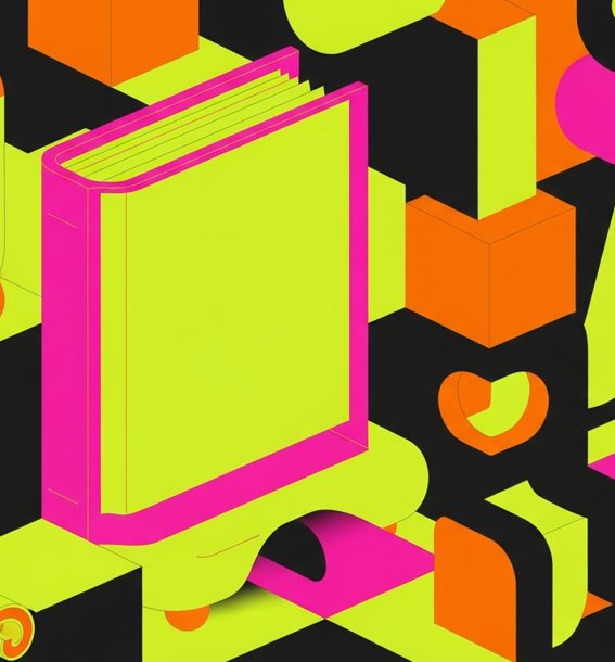 Modernist editorial layout with geometric shapes and bold typography -- ai creative director guide.