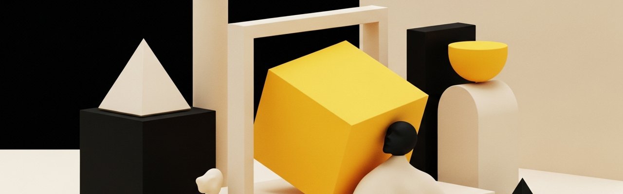 Cut-paper collage with yellow rectangle among ink and cream shapes — ai shorts.